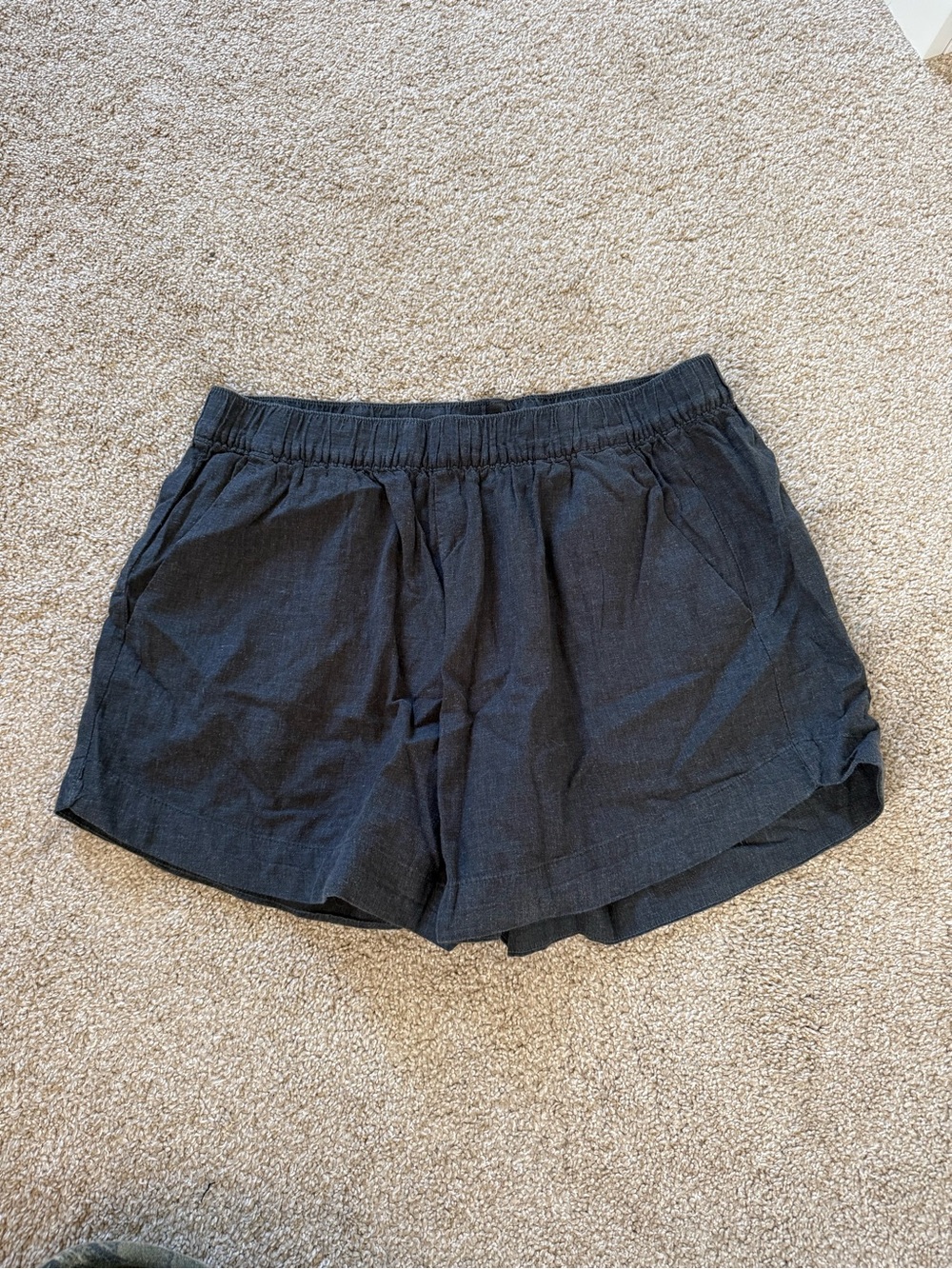 Patagonia Black / Gray Hemp Elastic Waist Shorts Size Large